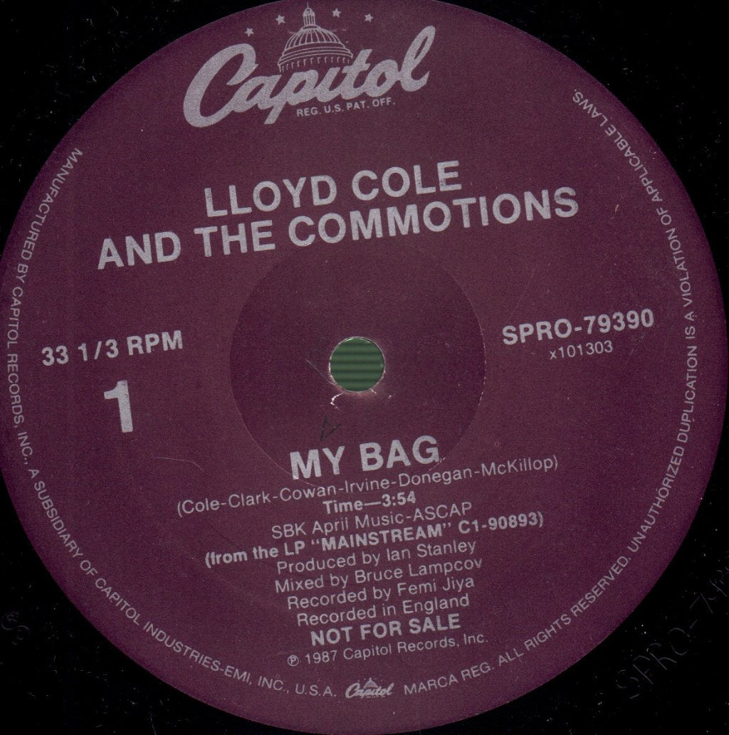 Lloyd Cole And The Commotions - My Bag - 12 Inch