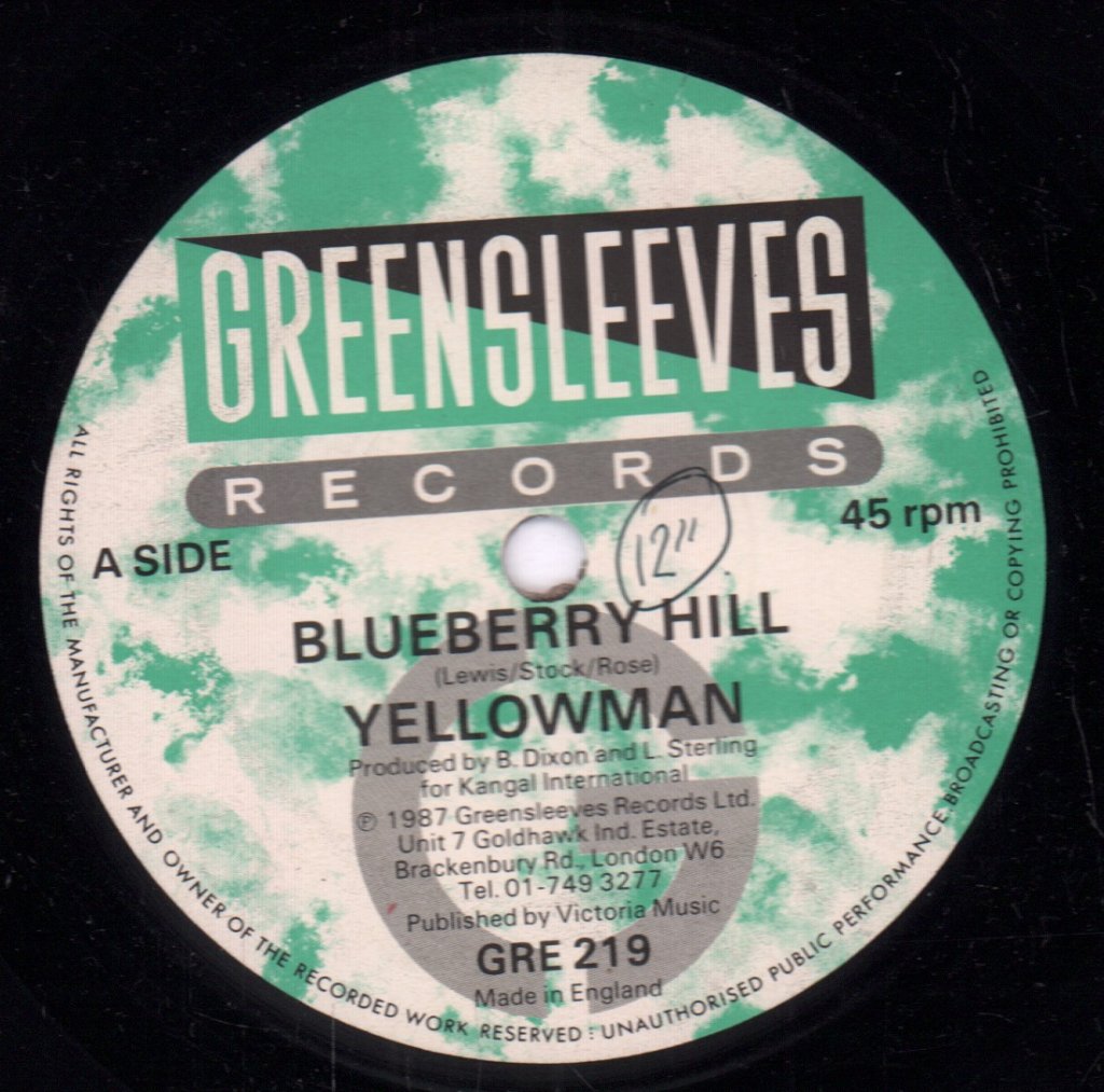 Yellowman - Blueberry Hill - 7 Inch