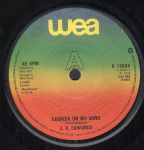 J.vincent Edwards - Georgia On My Mind - 7 Inch