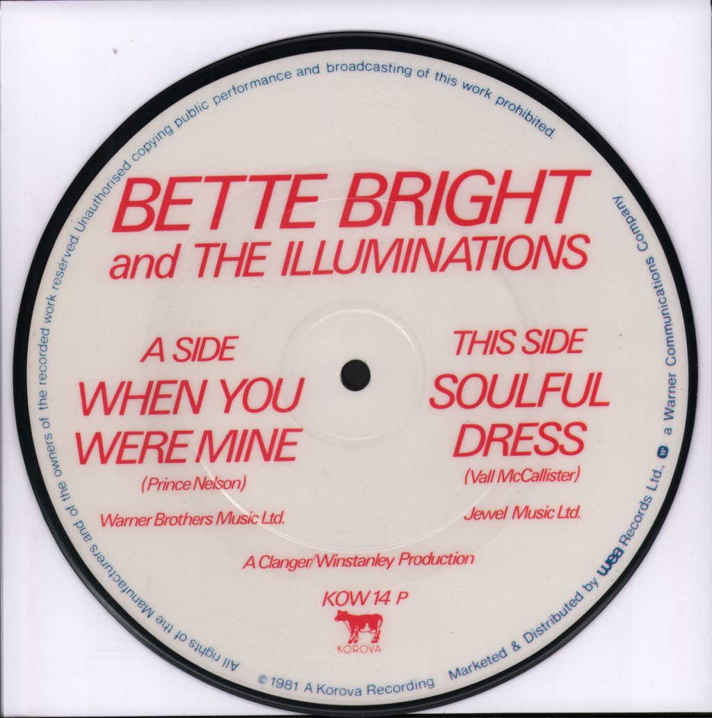 Bette Bright And The Illuminations - When You Were Mine - 7 Inch