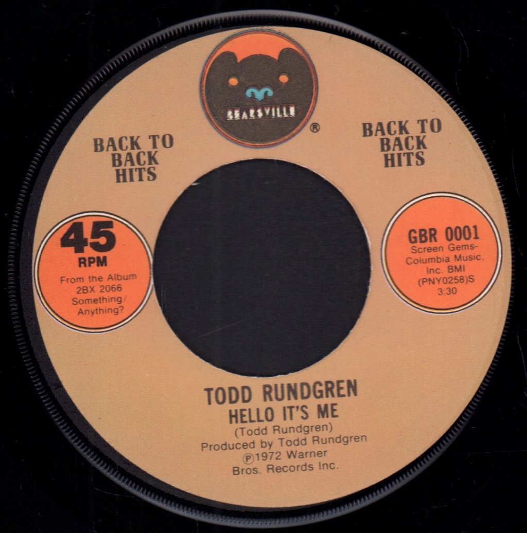 Todd Rundgren - Hello It's Me - 7 Inch