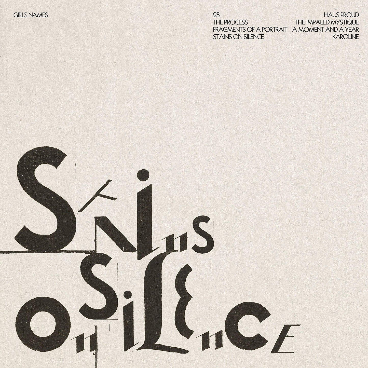 Girls Names - Stains On Silence - Cd