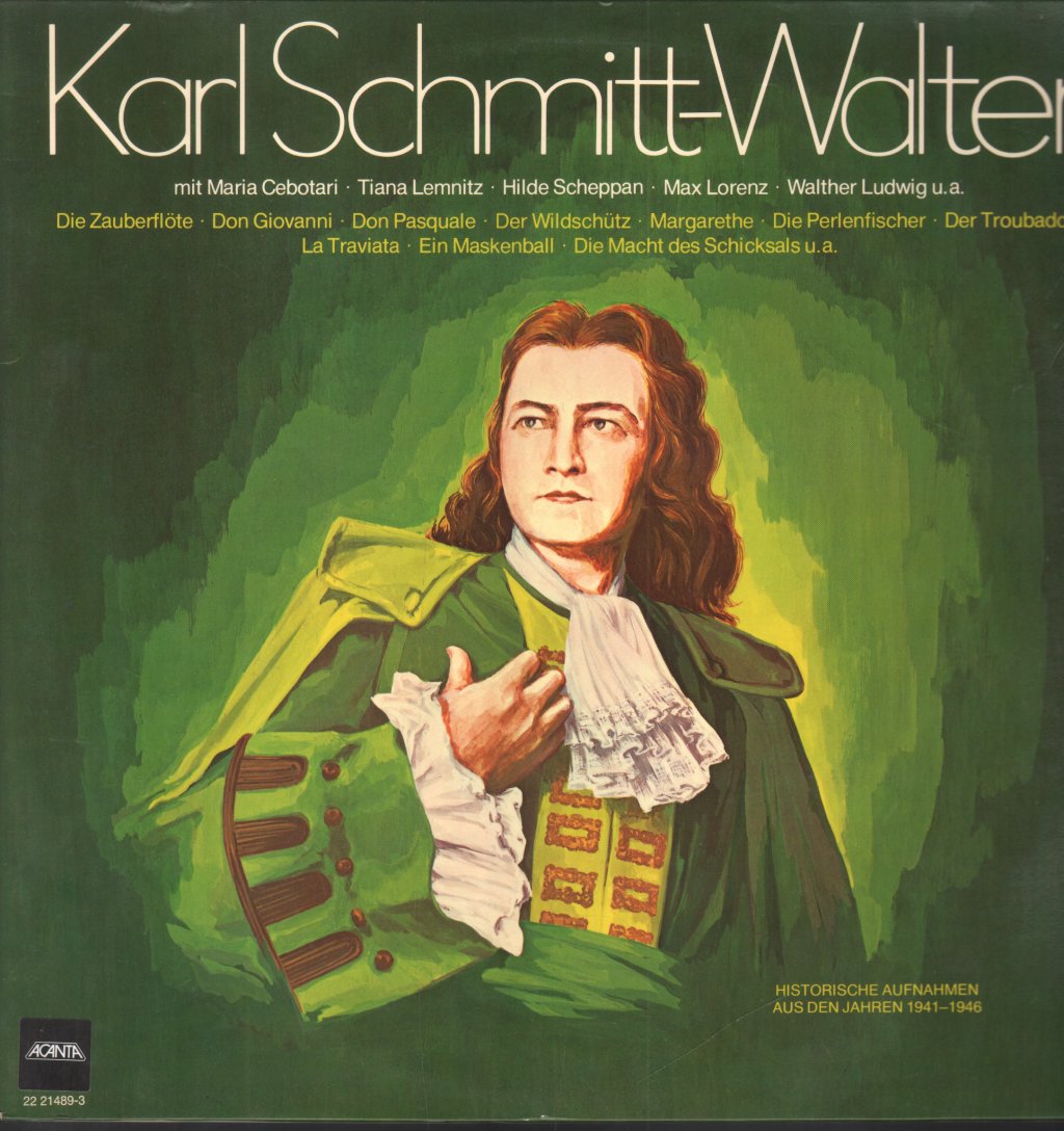 Karl Schmitt-Walter - Historische Aufnahmen Aus Den Jahren 1941-1946 - Double Lp