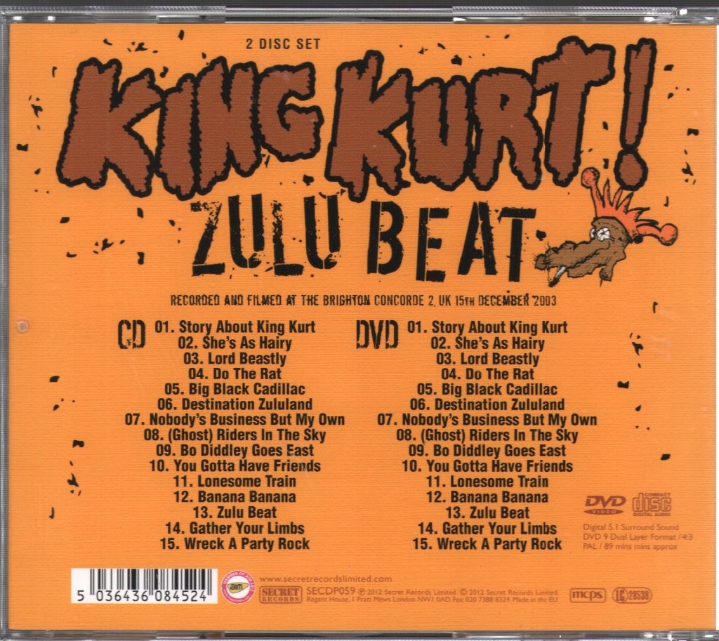 King Kurt - Zulu Beat - Cd/Dvd