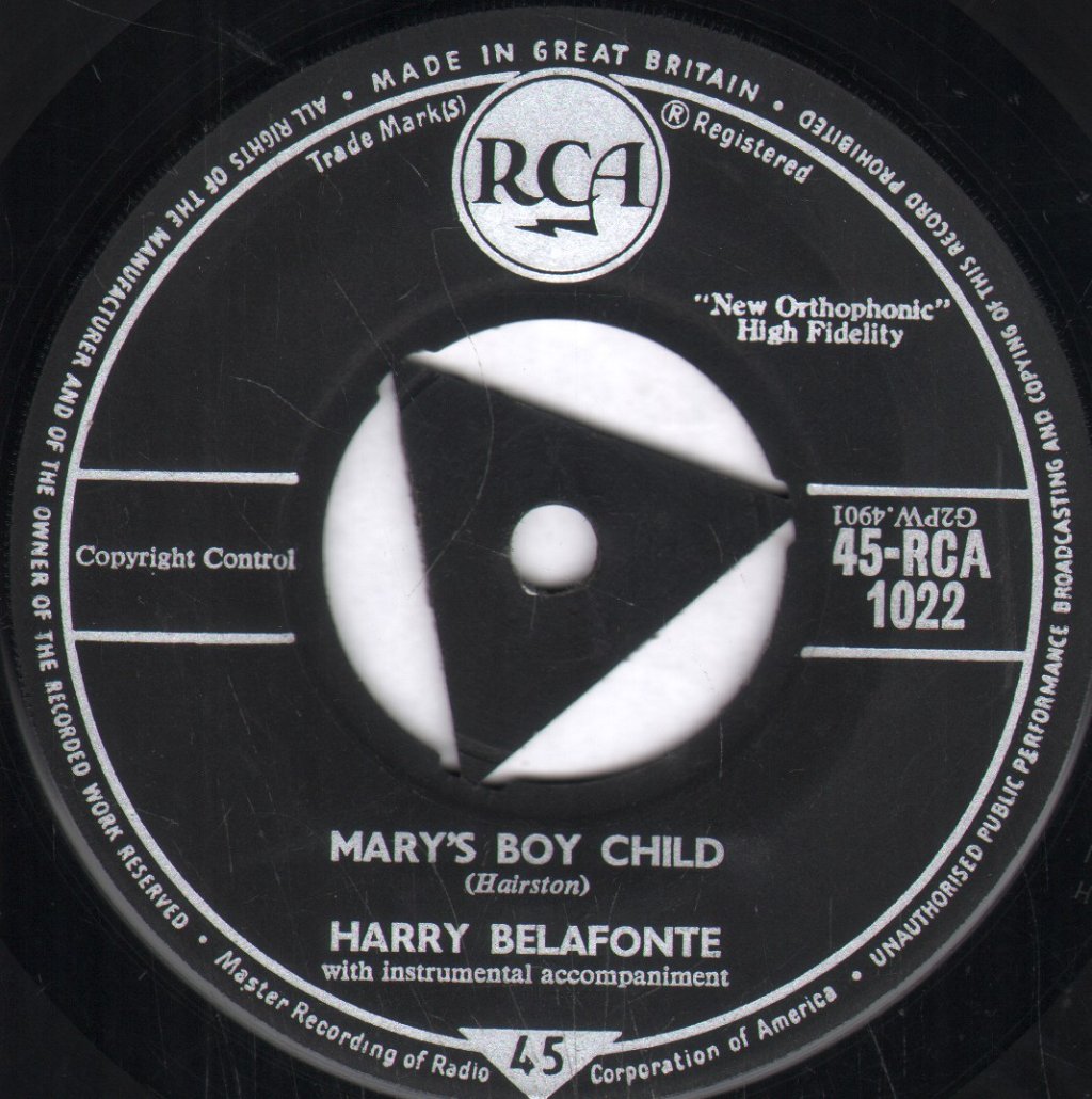 Harry Belafonte - Mary's Boy Child - 7 Inch