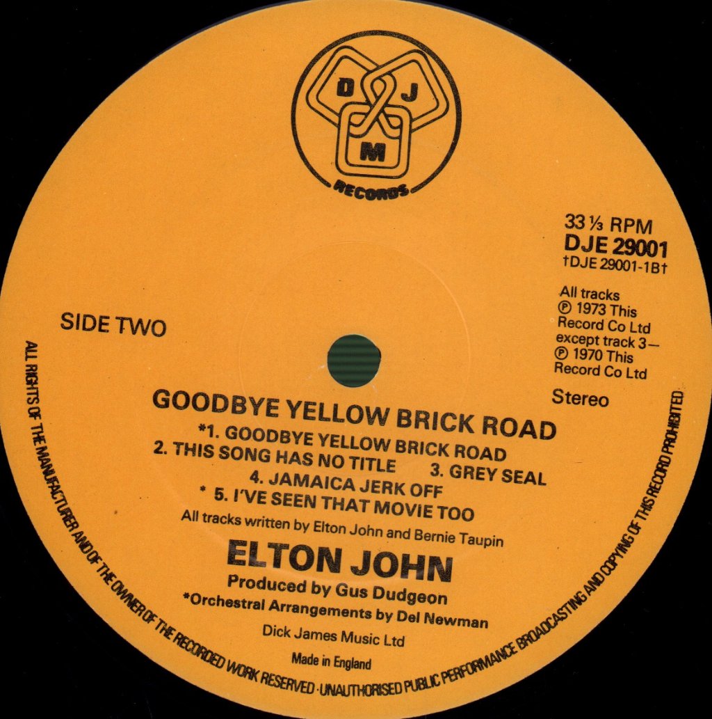 Elton John - Goodbye Yellow Brick Road - Double Lp