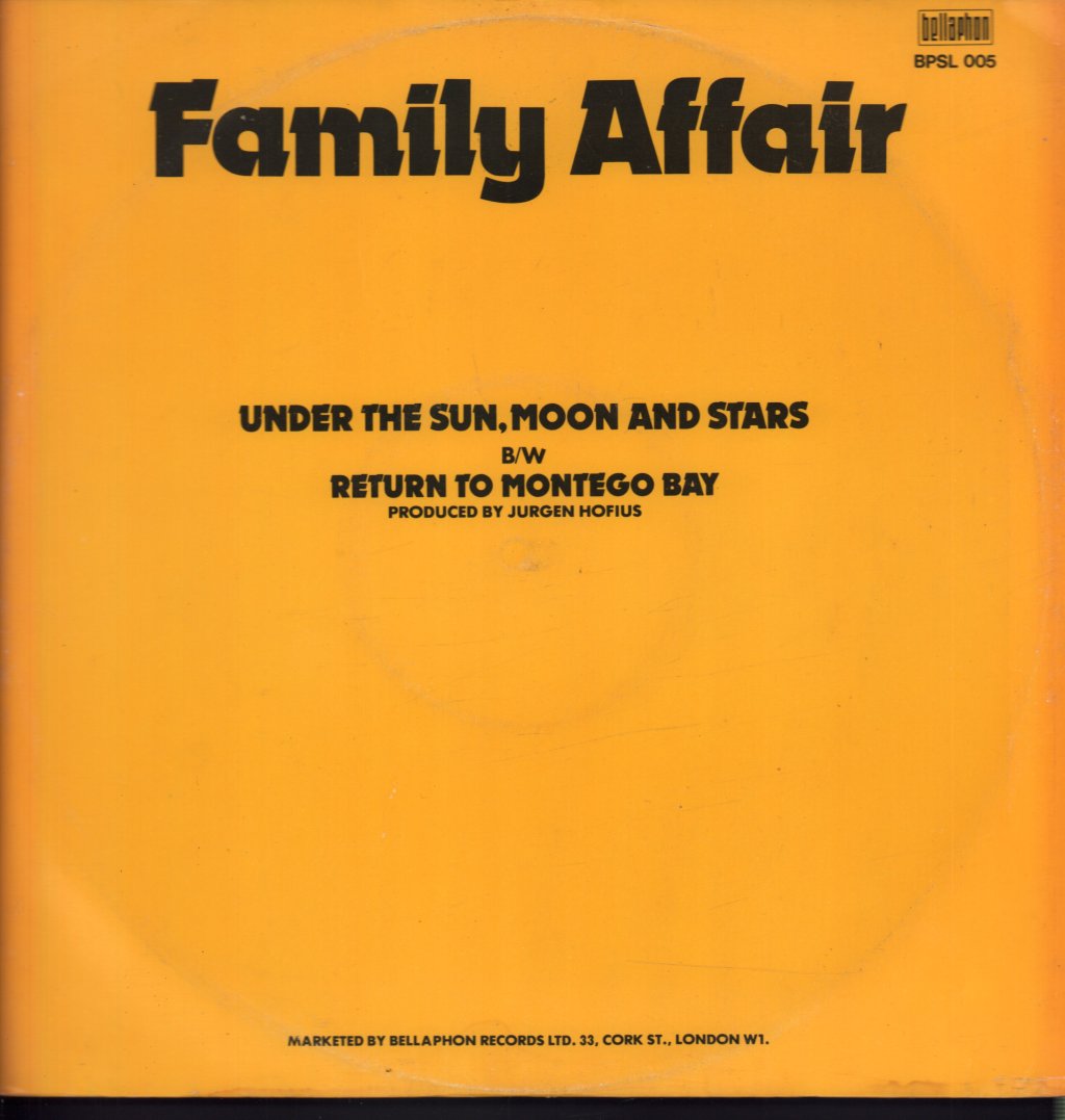 Family Affair (Soul/Pop Group) - Under The Sun Moon And Stars - 12 Inch