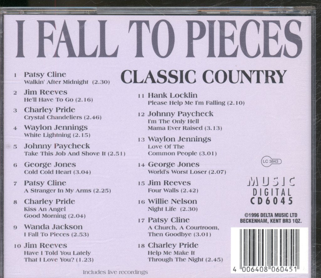 Various Artists - I Fall To Pieces - Cd