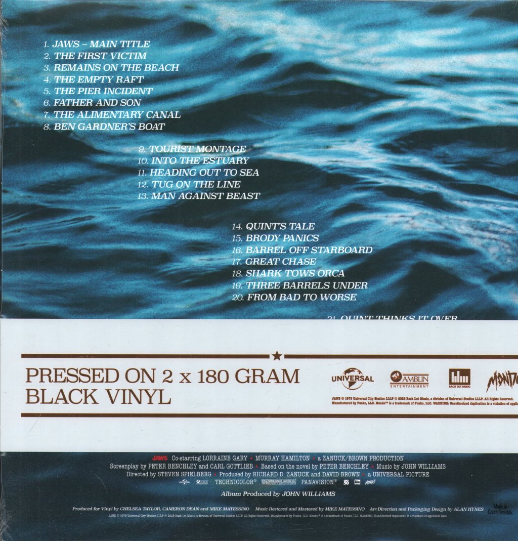 John Williams - Jaws (Original Motion Picture Score) (50th Anniversary) - Double Lp
