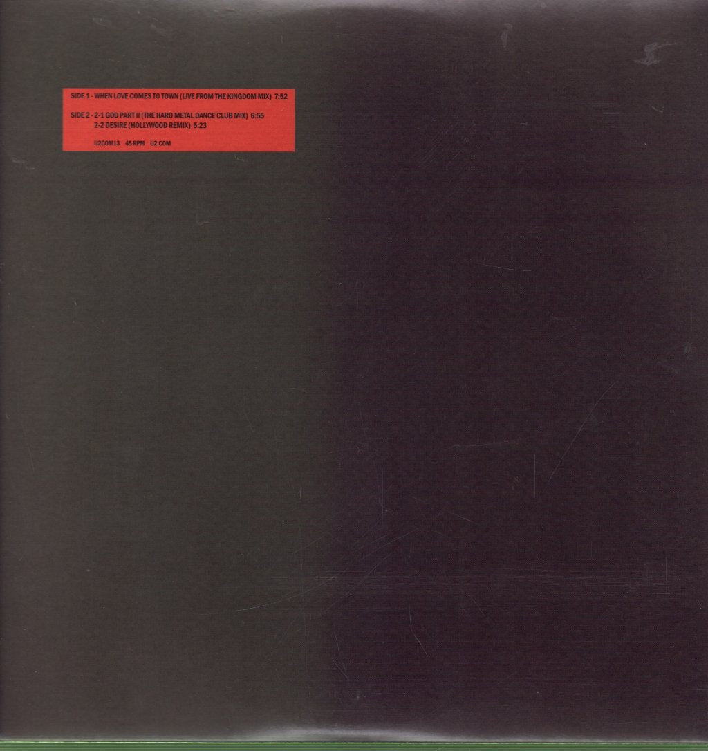 U2 - 3-D Dance Mixes - 12 Inch