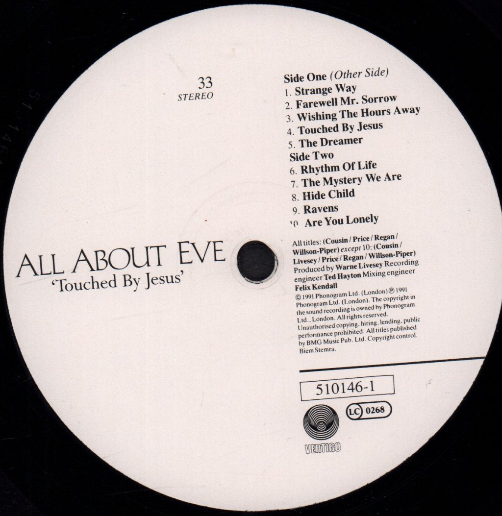 All About Eve - Touched By Jesus - Lp