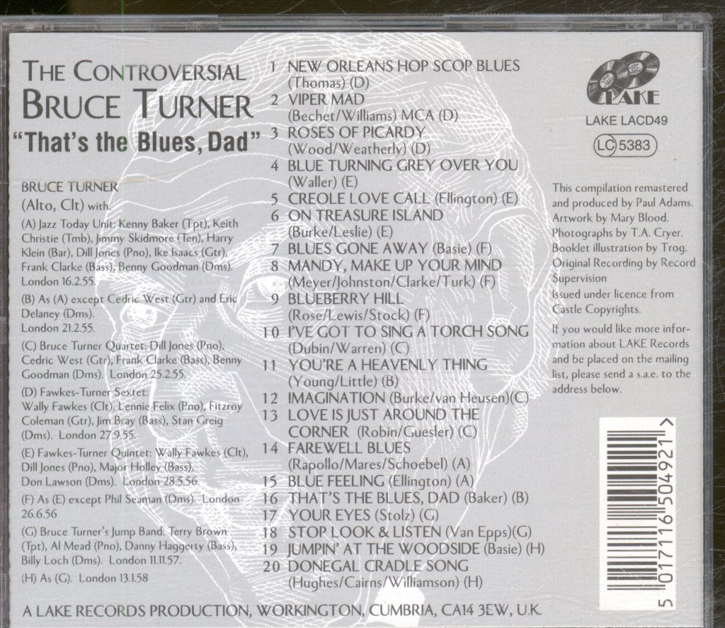 Bruce Turner - That's The Blues, Dad - Cd