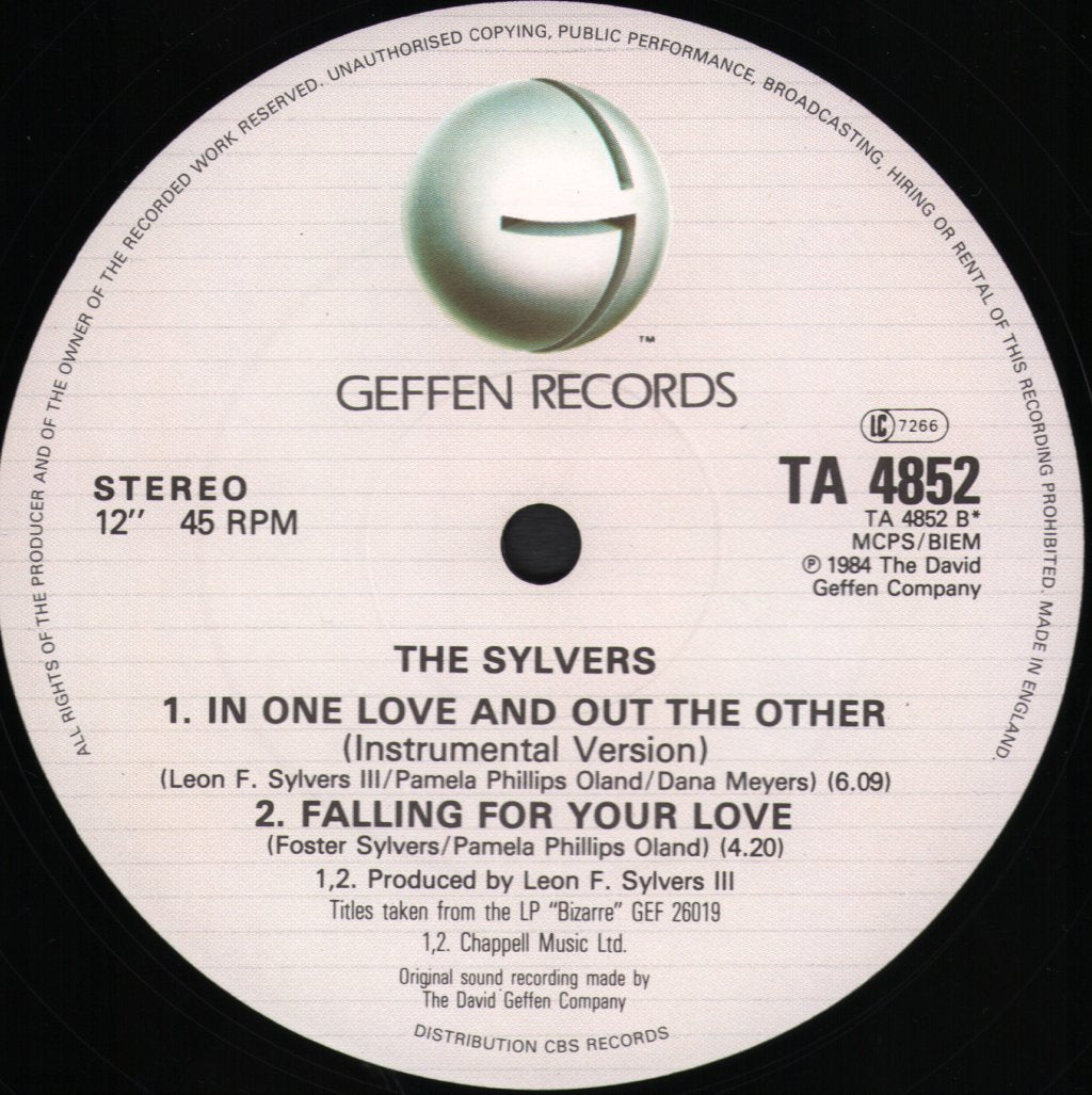 Sylvers - In One Love And Out The Other - 12 Inch