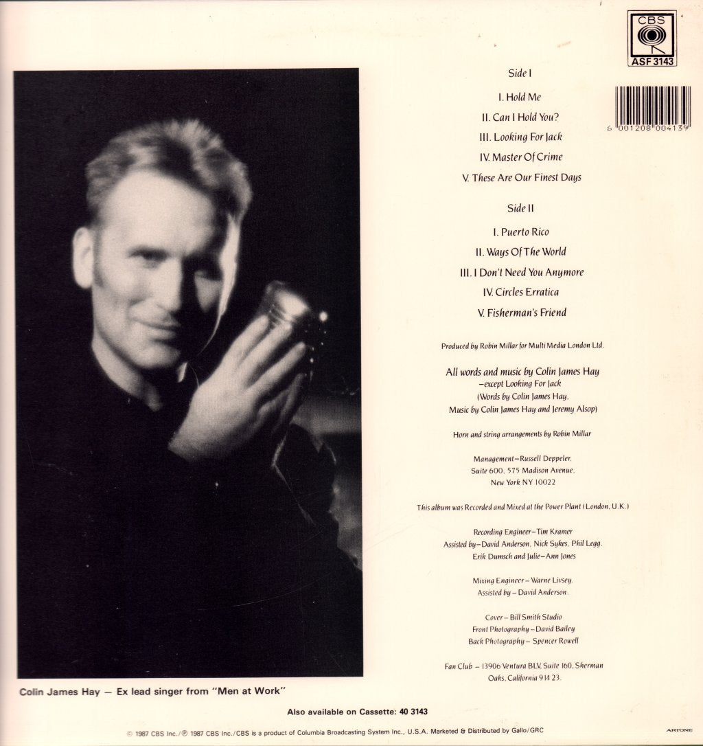Colin James Hay - Looking For Jack - Lp