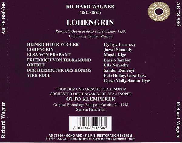Otto Klemperer - Wagner - Lohengrin, Budapest, October 24, 1948 - Triple Cd