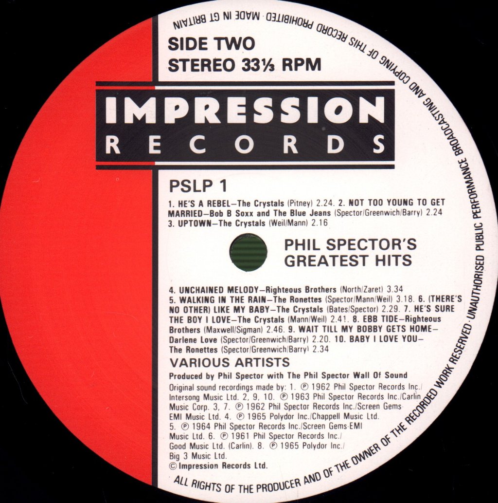 Phil Spector - Greatest Hits - Lp