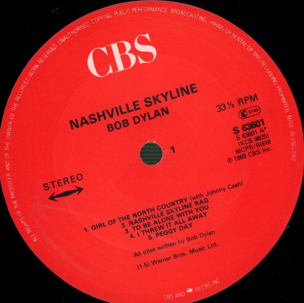 Bob Dylan - Nashville Skyline - Lp