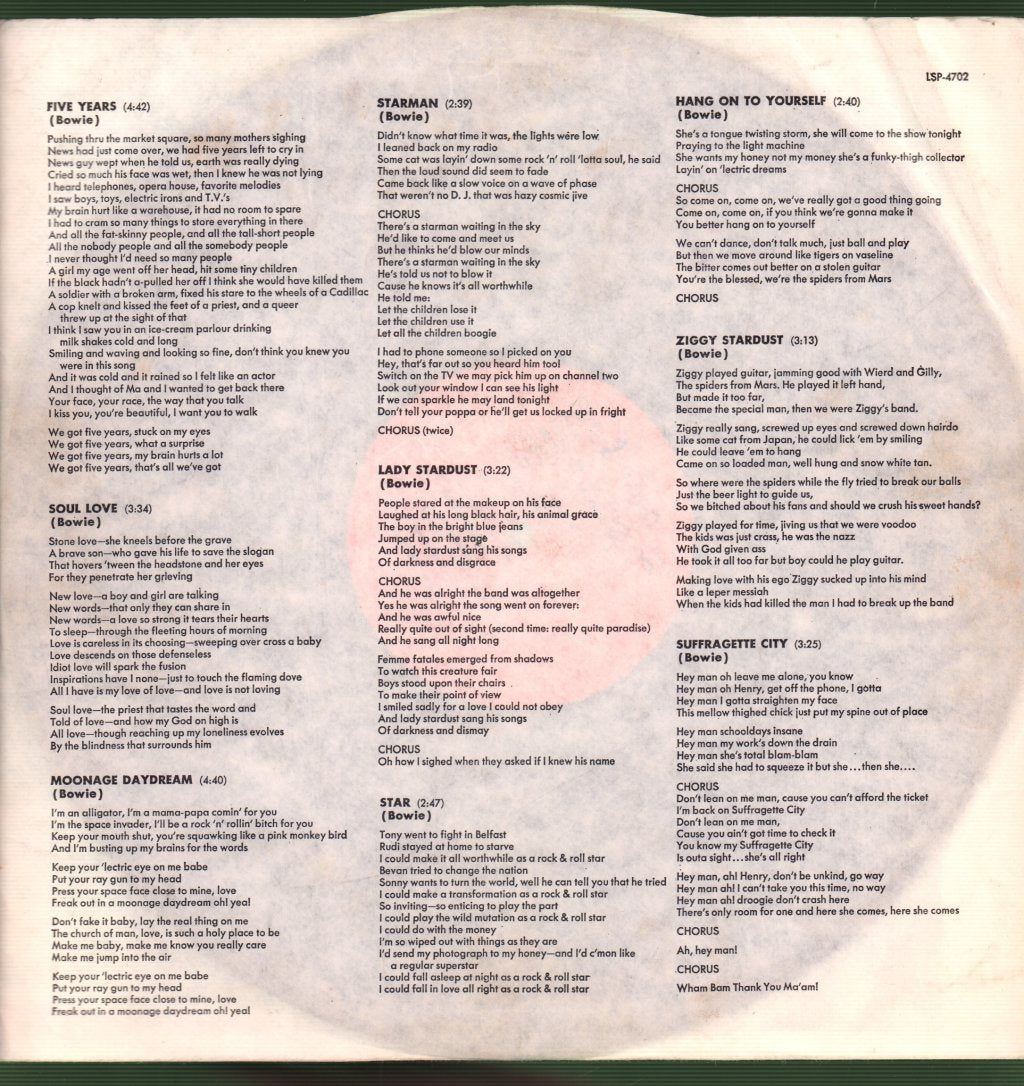 David Bowie - Ziggy Stardust - Lp