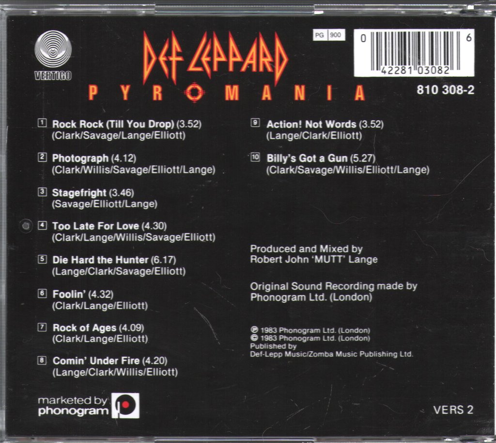 Def Leppard - Pyromania - Cd