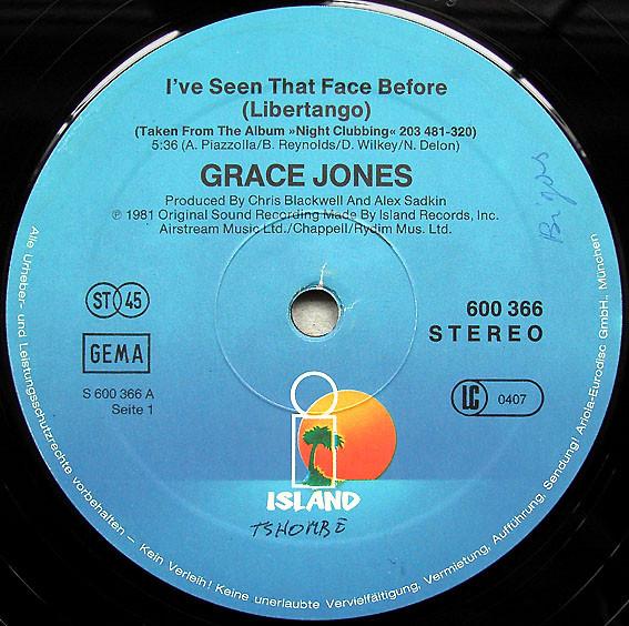 Grace Jones - I've Seen That Face Before - 12 Inch