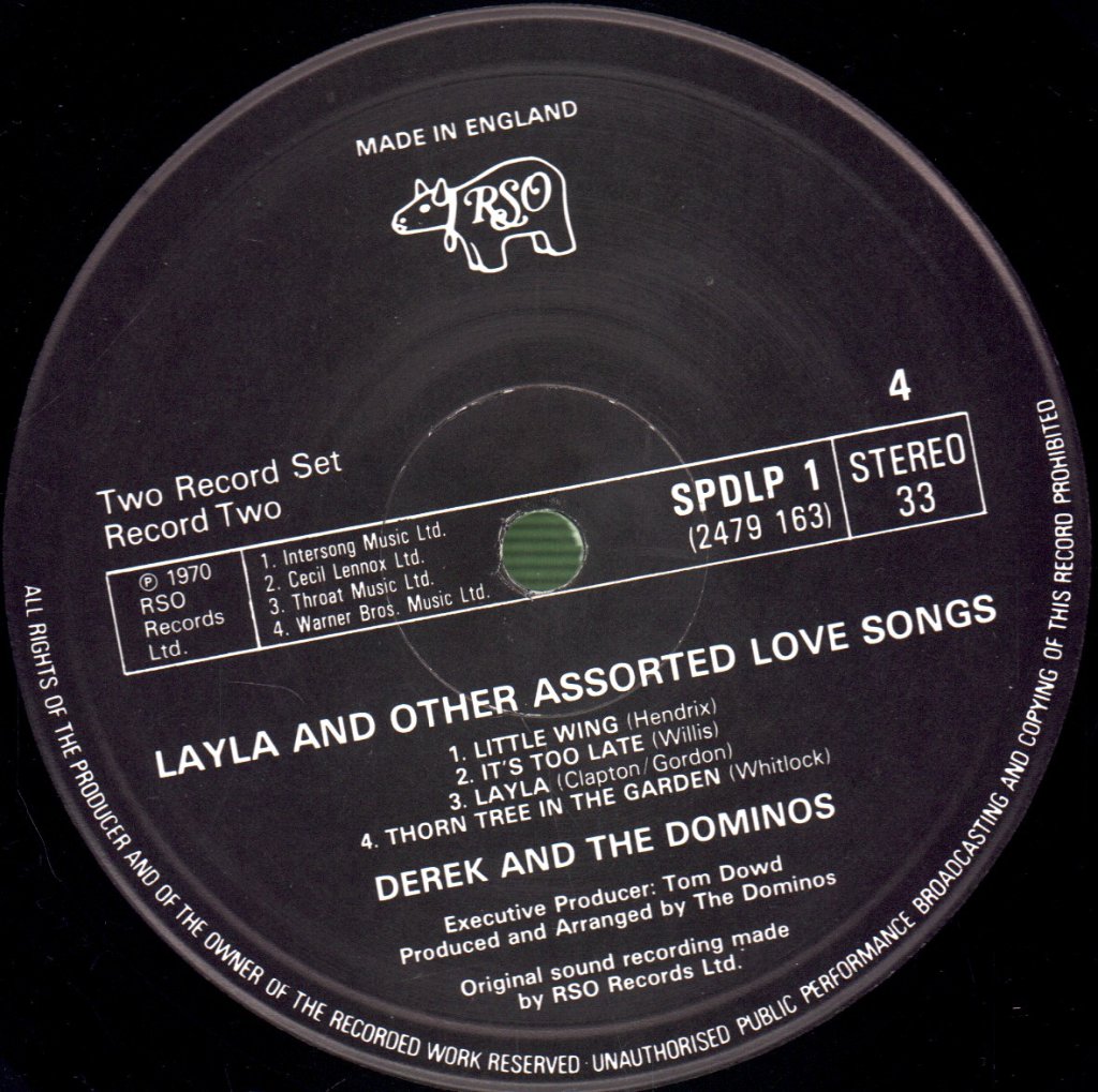 Derek And The Dominos - Layla And Other Assorted Love Songs - Double Lp