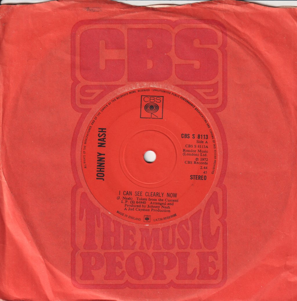Johnny Nash - I Can See Clearly Now - 7 Inch