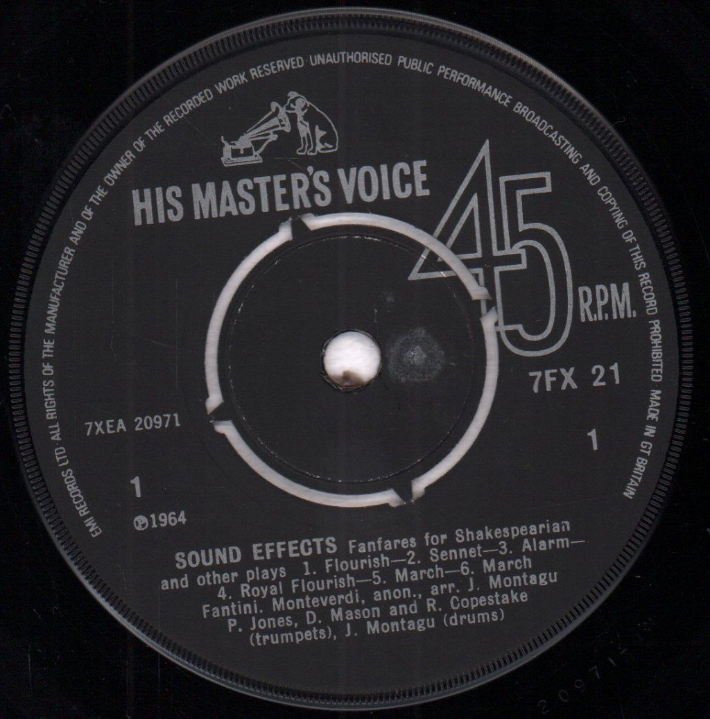 Various Artists - Sound Effects Fanfares For Shakespearian And Other Plays - 7 Inch