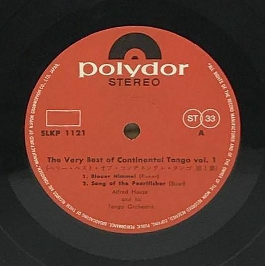 Alfred Hause And His Tango Orchestra - Very Best Of Continental Tango Vol 1 - 7 Inch