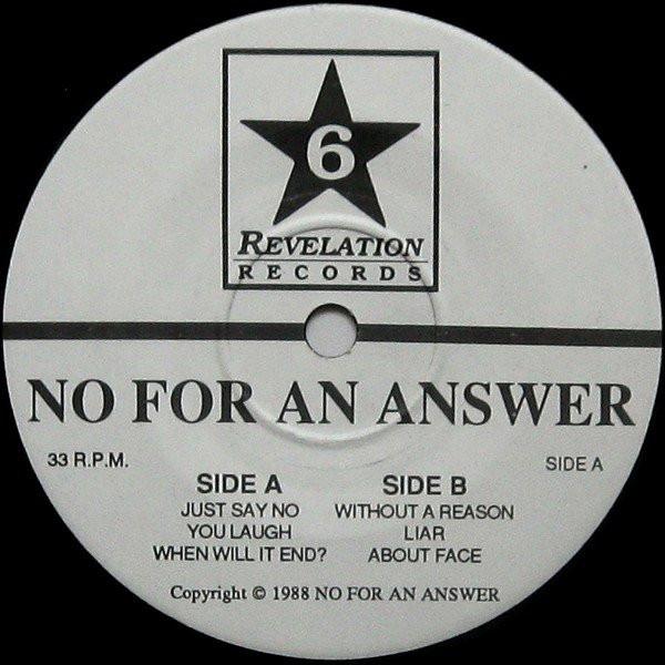 No For An Answer - You Laugh E.P. - 7 Inch