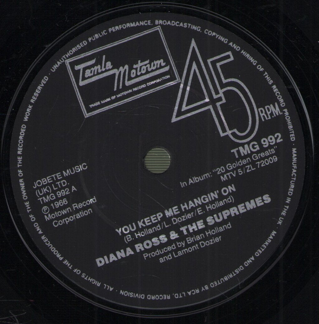 Supremes - You Keep Me Hangin' On - 7 Inch