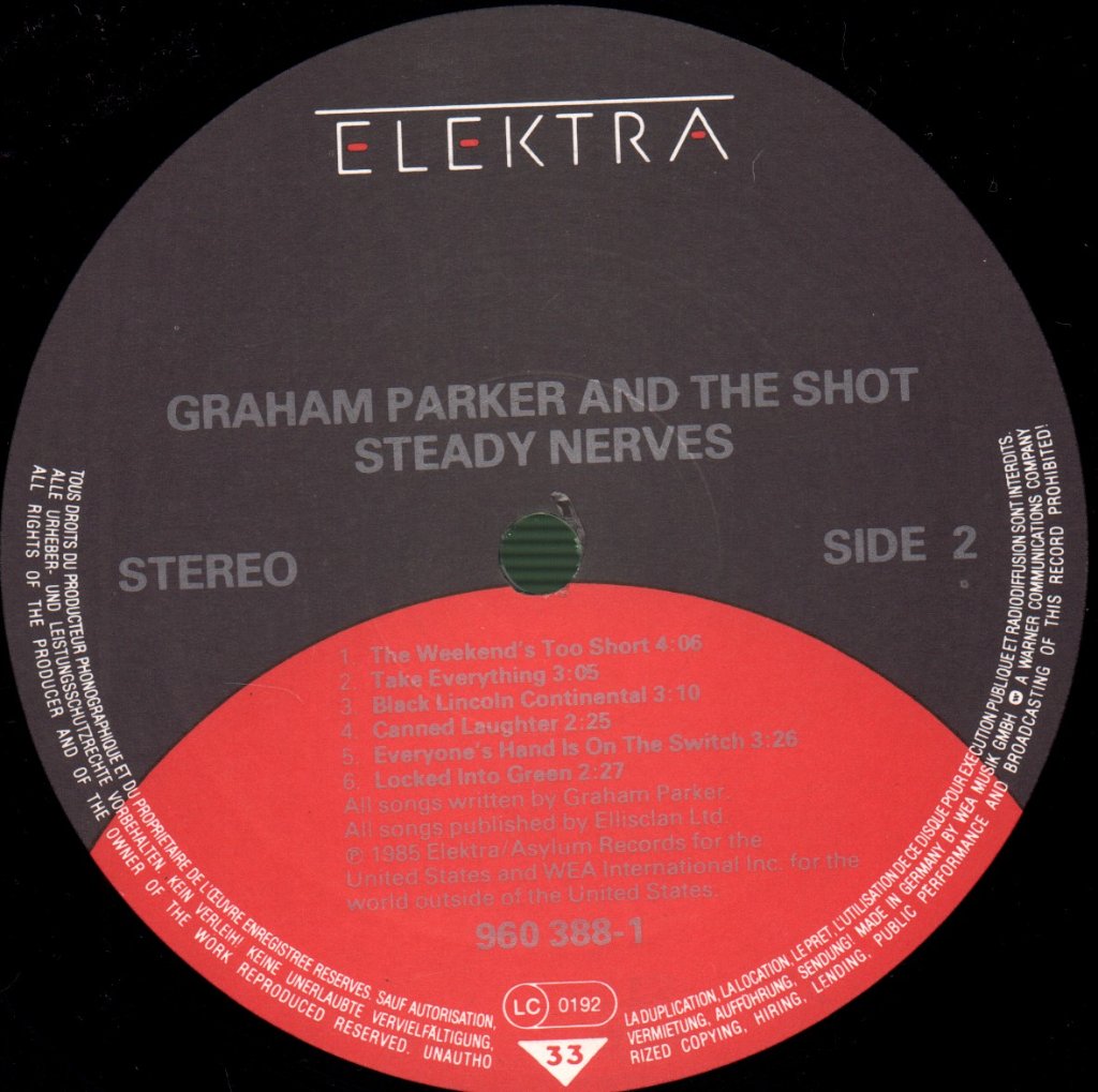 Graham Parker And The Shot - Steady Nerves - Lp