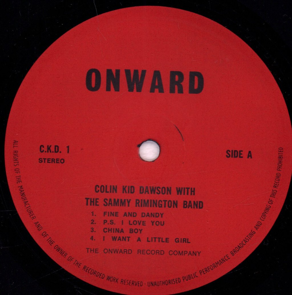 Colin Kid Dawson With The Sammy Rimington Band - Fine And Dandy - Lp