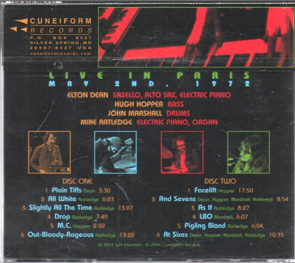 Soft Machine - Live In Paris May 2nd, 1972 - Double Cd