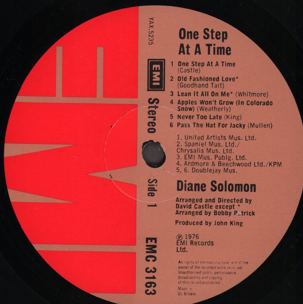 Diane Solomon - One Step At A Time - Lp