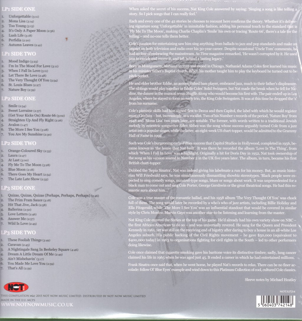 Nat King Cole - Platinum Collection - Triple Lp