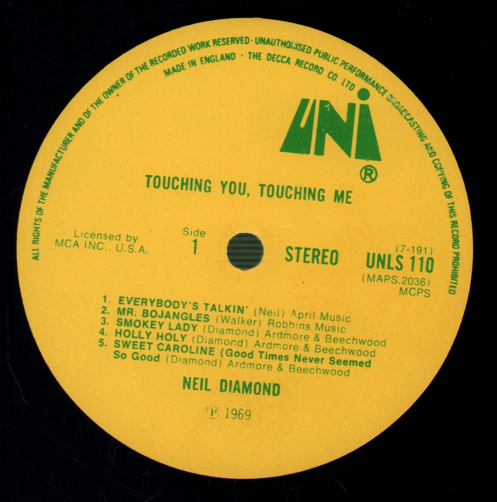 Neil Diamond - Touching You Touching Me - Lp