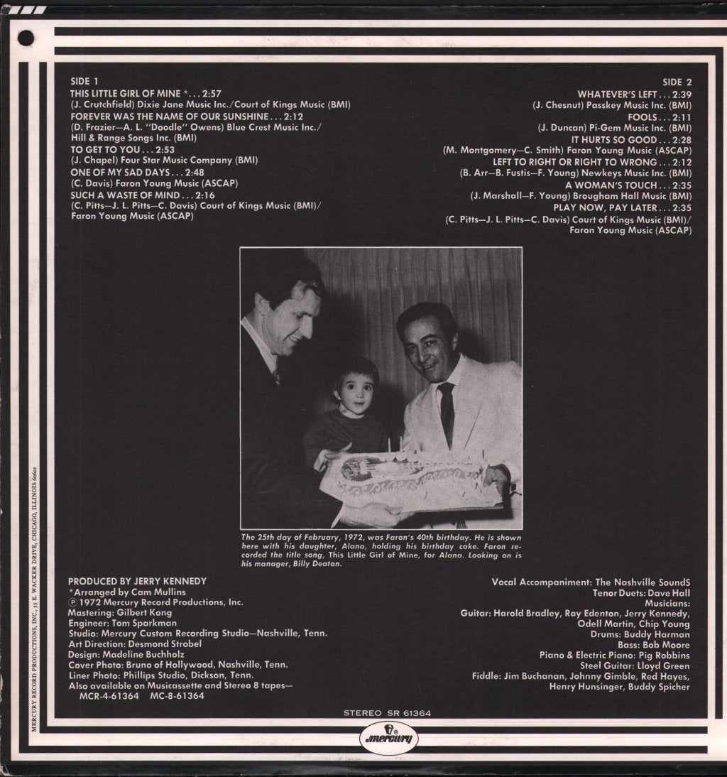 Faron Young - Faron Young Sings This Little Girl Of Mine - Lp