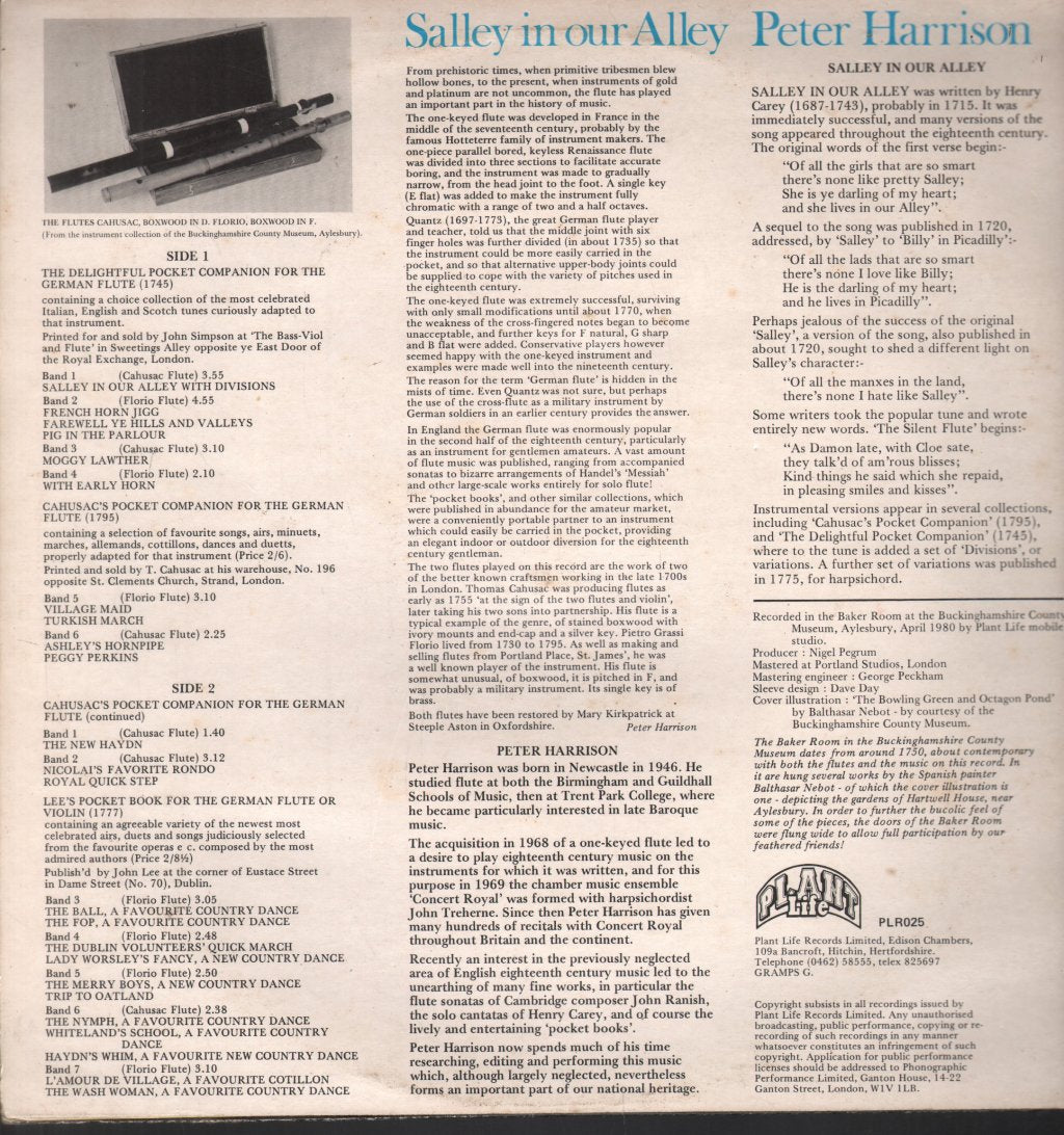 Peter Harrison - Salley In Our Alley - Lp