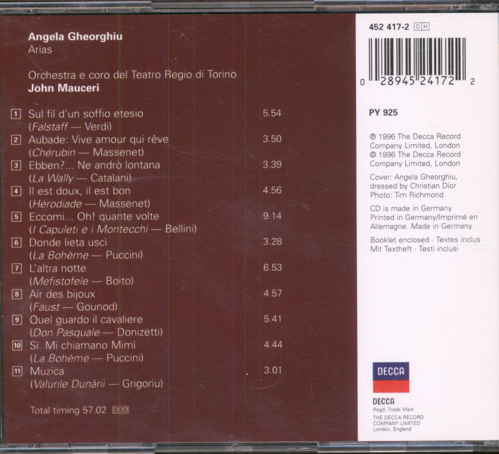 Angela Gheorghiu - Arias - Cd