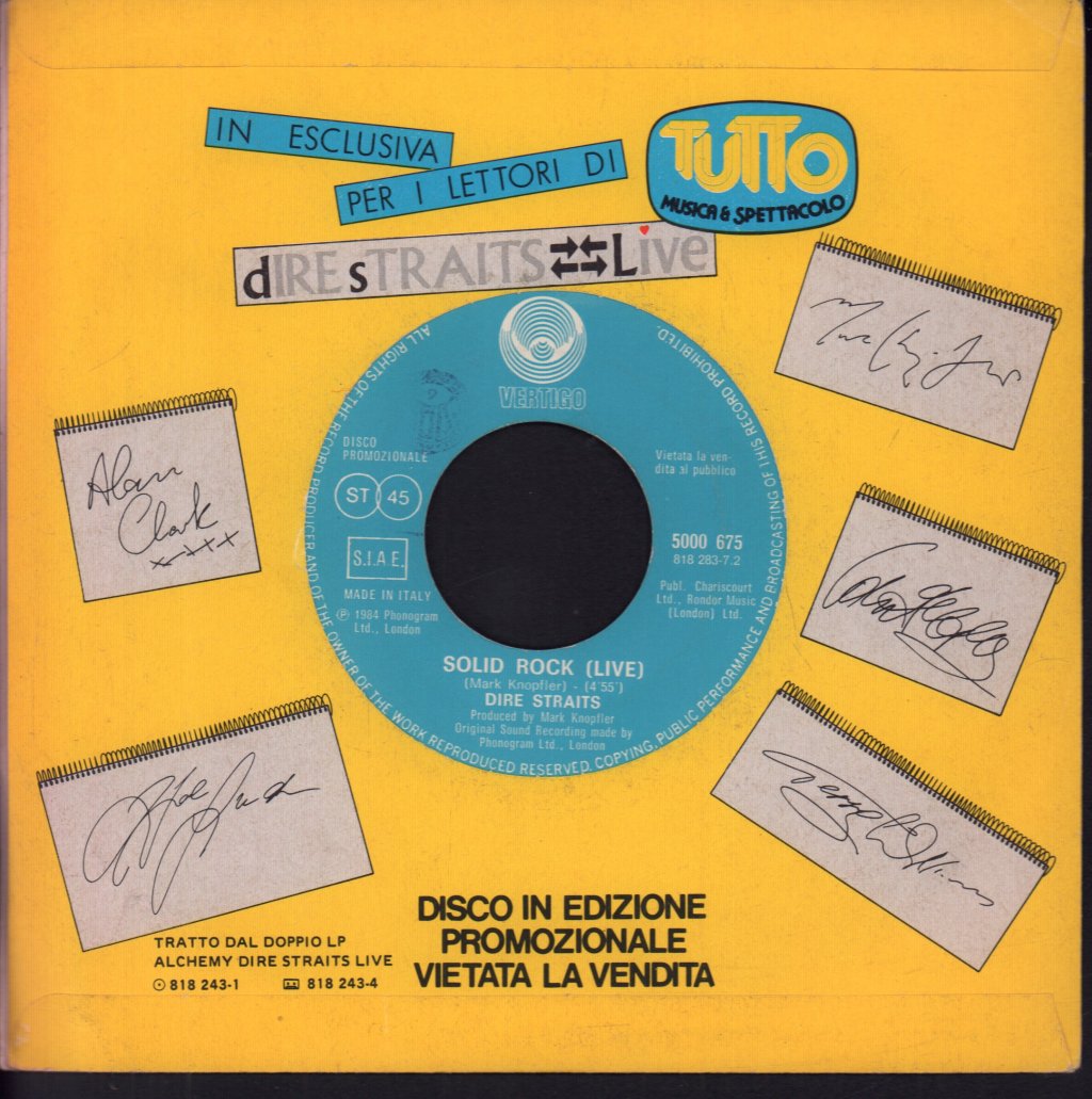 Dire Straits - Solid Rock - 7 Inch