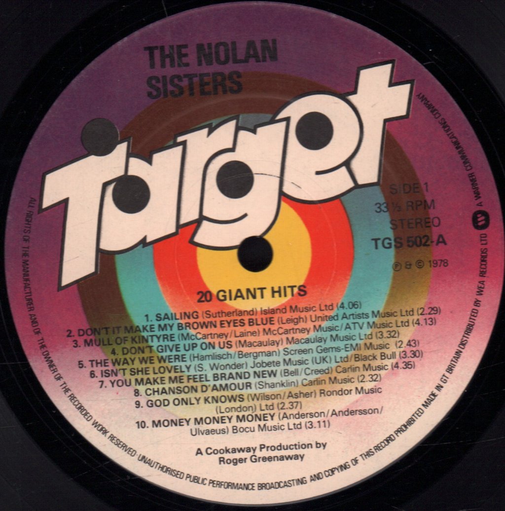 Nolans - 20 Giant Hits - Lp
