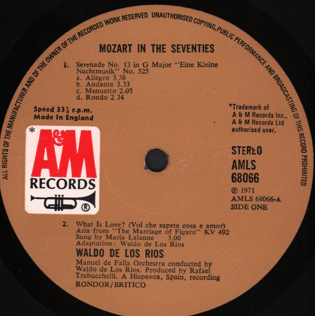 Waldo De Los Rios - Mozart In The Seventies - Lp