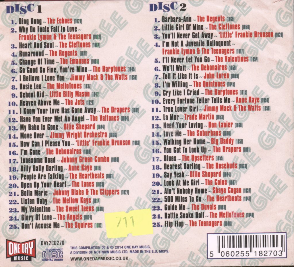 Various Artists - Ding Dong: The Gee Records Story 1956-1962 - Double Cd