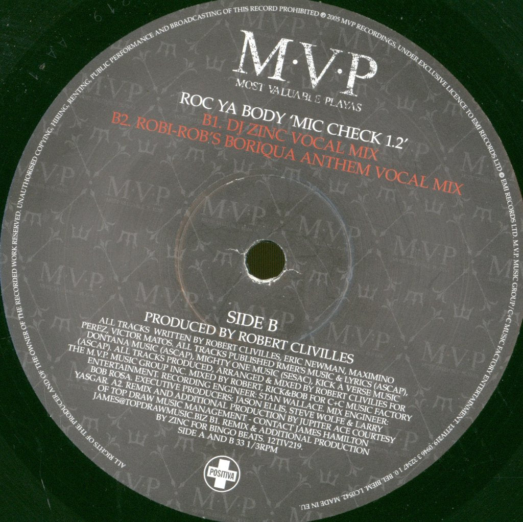 M.V.P. - Roc Ya Body  'Mic Check 1,2' - 12 Inch