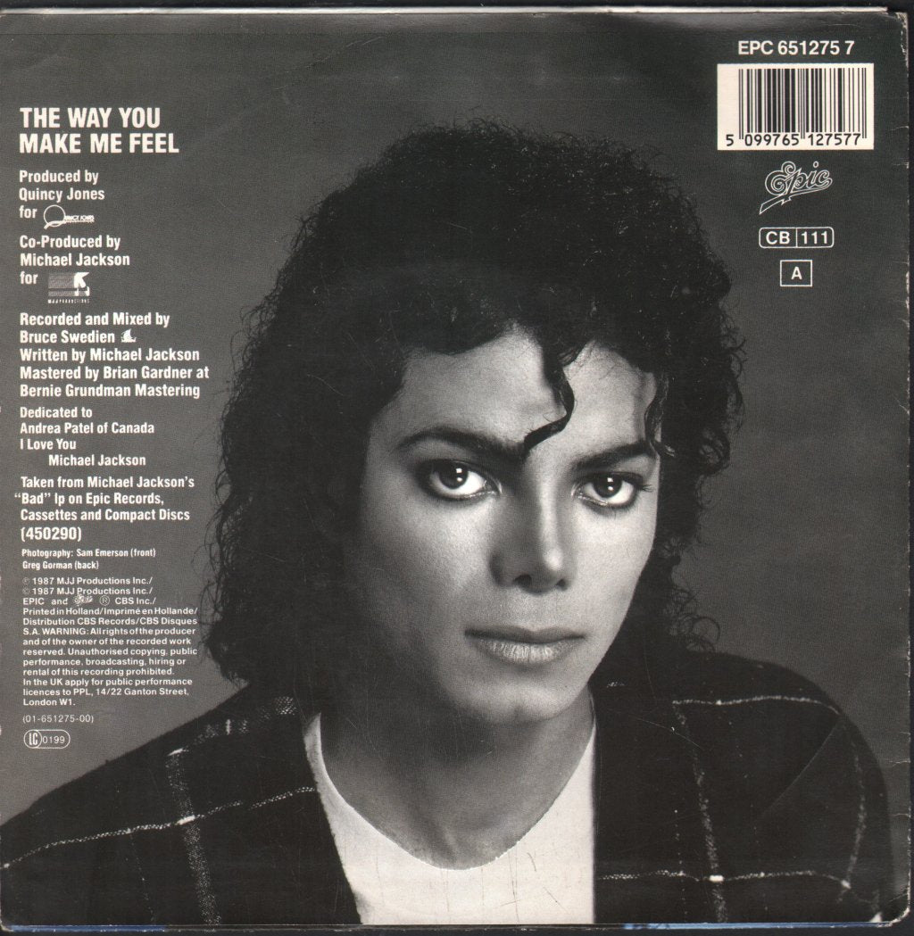Michael Jackson - Way You Make Me Feel - 7 Inch