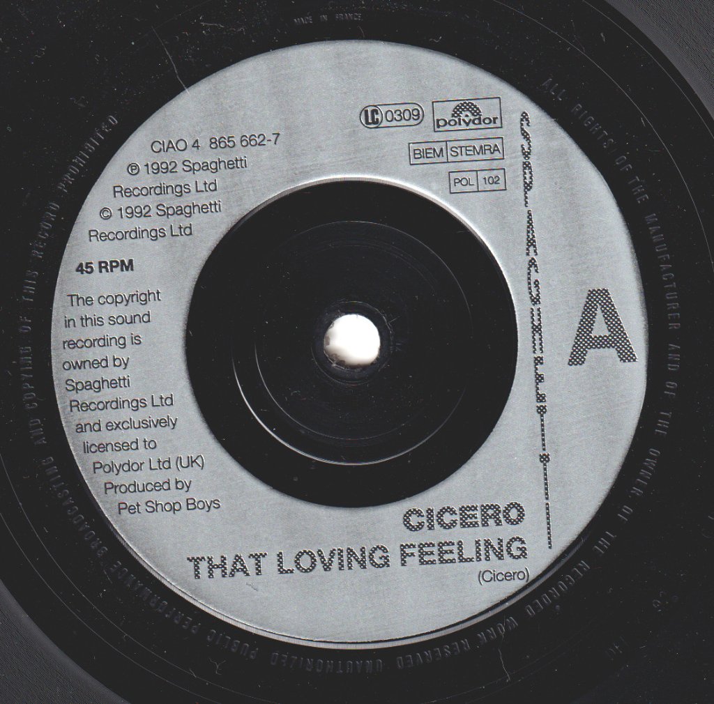 Cicero - That Loving Feeling - 7 Inch