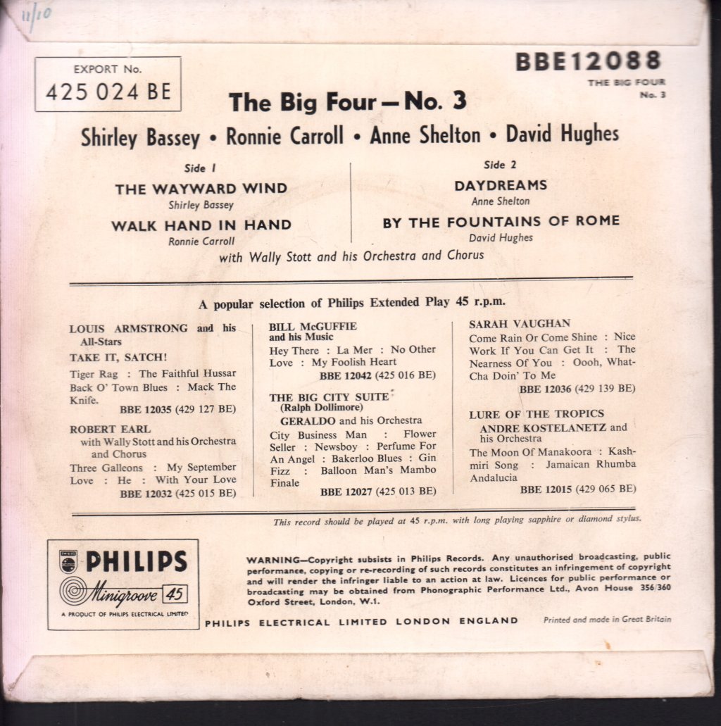 Various Artists - Big Four No. 3 - 7 Inch