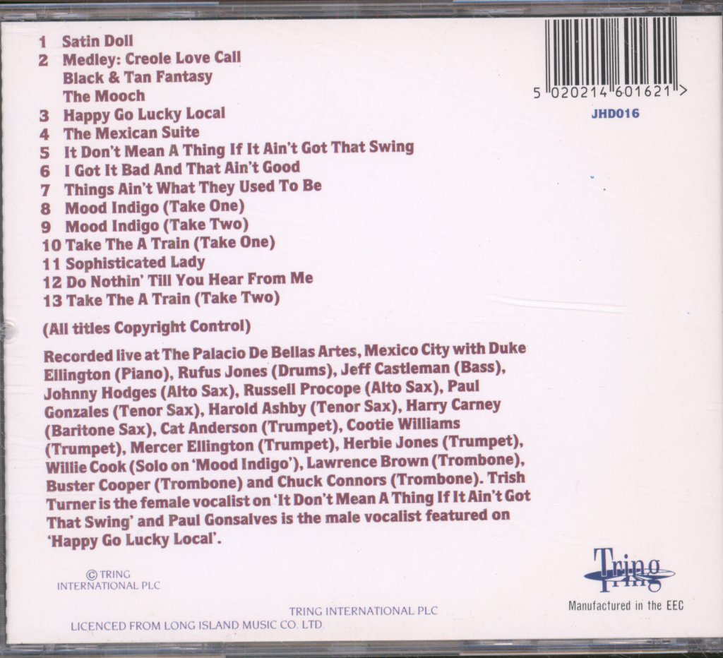 Duke Ellington - Live In Mexico - Cd