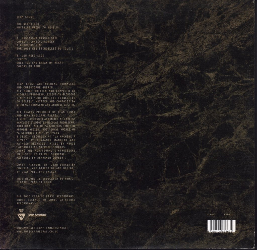 Team Ghost - You Never Did Anything Wrong To Me E.P. - 10 Inch
