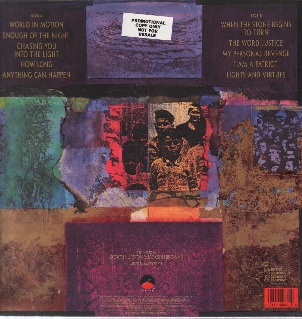 Jackson Browne - World In Motion - Lp